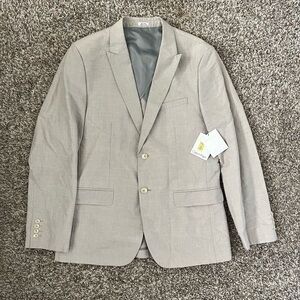 Calvin Klein Dressy Refined Elephant Skin Ramie Blend Blazer